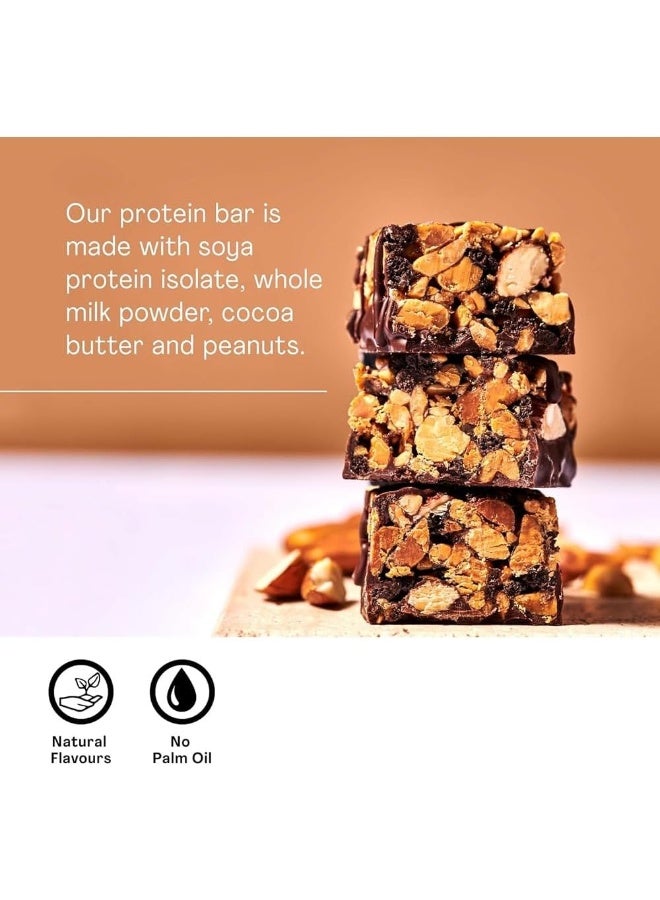 Maxi Nutrition Vegan Dark Chocolate Peanut Protein Nut Bar | With 10G Of Protein | Low Sugar, High Fiber | Plant Based | Pack of 12 X 46g Each - Image 4